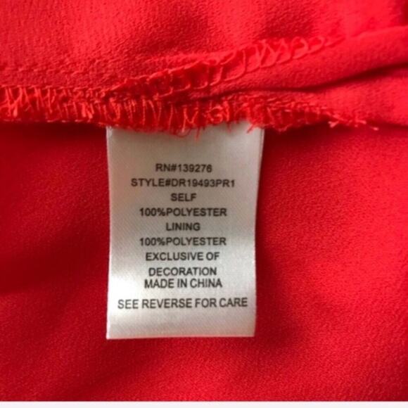 DR2 Lace Bib Tank Top by Daniel Rainn Pleat Back Blouse Sz Small Orangina Womens - Picture 8 of 8